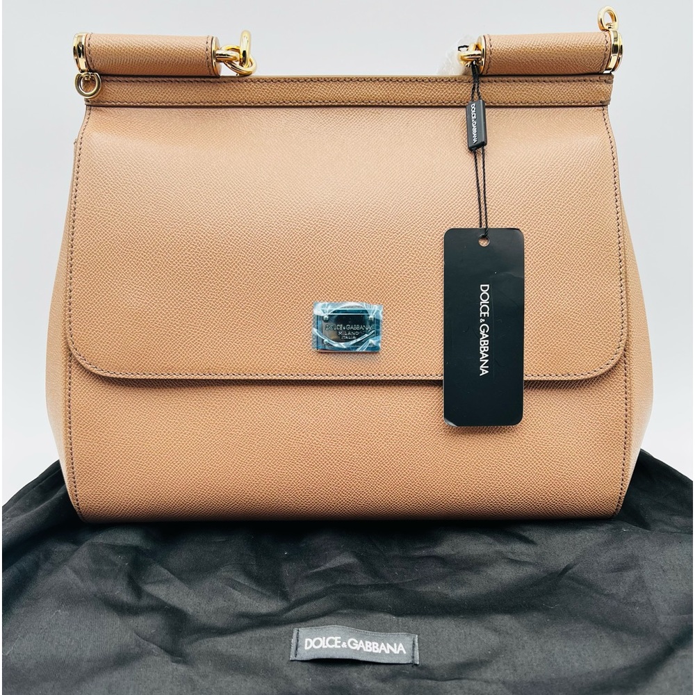 Authentic DOLCE & GABBANA large Sicily leather top handle, handbag. Brand New.